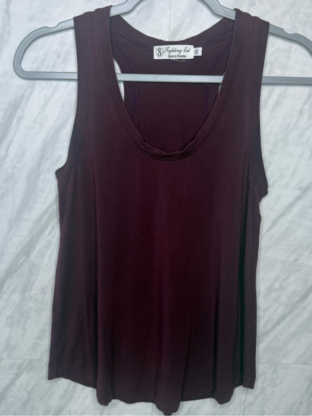 Fighting Eel Women's Burgundy Scoop Neck Tank XS